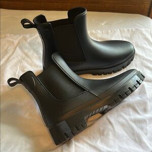 Black Ankle Rain Boots
